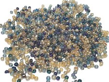 2000 PERLES DE ROCAILLE Doré Or Violet Irisé - Diametre 2 mm 12/0