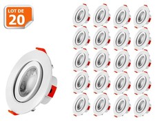 Lot de 20 Spot LED encastrable
