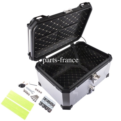 65l argenté moto top case - moto,