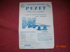 OLD ADVERTISING SHEET ROTARY DRUM MOWER PEZET CM 2