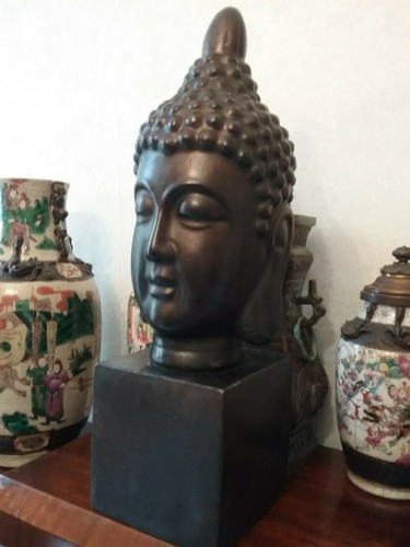 Grande tete bouddha - grande, de