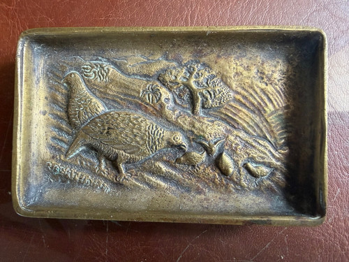 Vide poche bronze signé - poche,