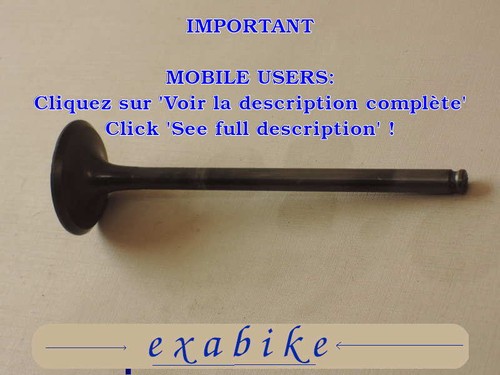Soupape echappement pour - soupape, d'echappement
