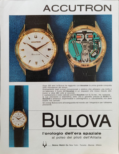 Bulova accutron publicité - accutron,