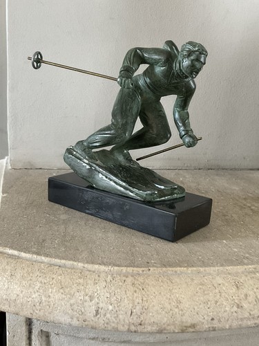 Statuette trophée ski vintage - statuette,