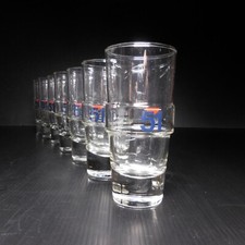 7 Pastis 51 Clear Vintage Art Table Bistro 7 Aperitif Alcohol Glasses N8814