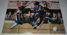 GIANT ELEVEN FOOTBALL POSTER 1981 DIEGO ARMANDO MARADONA MOUTH JUNIORS BELLONE