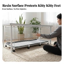 Enclos pour Chat à Roulettes