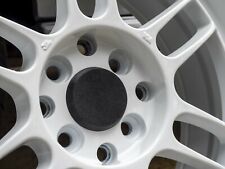 4 X Japan Racing Black 62mm Blank Centre Cap Set JR7 Alloys