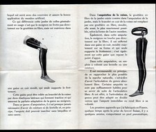 PARIS II°: PROSTHESES / LEGS for amputees "Henri DUTAR" tract tariffs early 1900