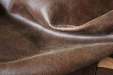 Vintage Cuir Braun Cognac Used, Antique - Cuir de Vachette Coupe Täschnerleder