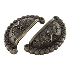 2 pcs Poignée fer Porte Coquille Tiroir Meuble Placard Armoire