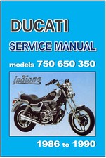 DUCATI Workshop Manual Indiana 750 650 & 350 1986 1987 1988 1989 & 1990 Service