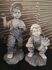 Jaimy Art Resin Baseball Pitcher & Carcher Sculptures