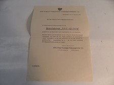 Ancien Feuille Du NSU D Roue Quick