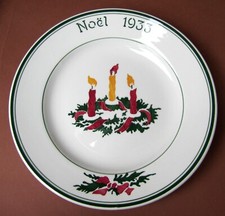 Assiette Noël 1933 en Faïence de Sarreguemines et Digoin