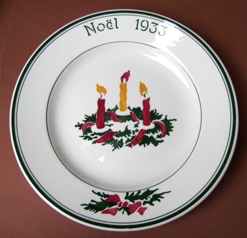 Assiette noël 1933 - assiette,