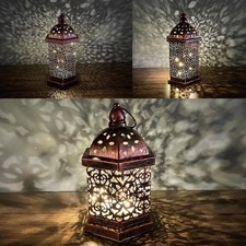 Laiton Effet Style Marocain Métal Lanternes Petit Moyen Grand Suspendu Décor