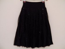 Jupe longue noire en velours et tulle sequins occasion spécial Fille 4 ans