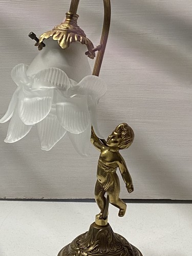 Lampe vintage en laiton - 🌸,