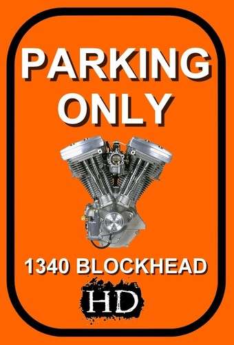 Plaque parking only harley - ",