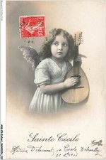 ANLP9-0665-CHILD - Saint Cecile - Little Angel Girl - Guitar