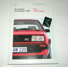 Dossier De Presse - VW 1987 - Polo, Golf II, Jetta II, Passat B2, Scirocco