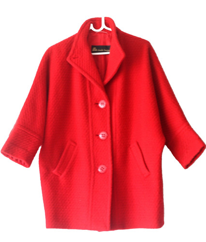 Manteau vintage rouge - manteau,