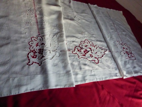 Devant drap ancien lin - de,