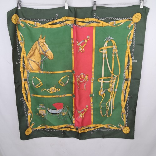 Gucci pure silk scarf green