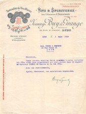 1928 WINES AND SPIRITS JOANNY BUY & GRANGE IN LYON - M. DOOR & JOCTEUR A LY