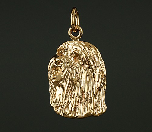Pendentif chien bearded collie - pendentif,