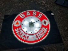 Bass Ale Pale Ale - Stout  " Drum Box" Light Up Clock 60ies/70ies From Belgium 