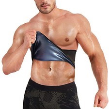 Men Waist Trainer Trimmer Sauna Belt Sweat Body Shaper Fat Burner Shapewear Band