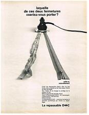 ADVERTISEMENT 1970 DMC les ironsables zippers