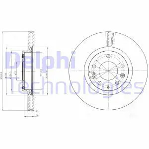 Disque frein ventilé - 2x,