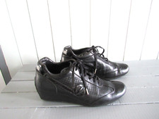 Baskets compensées cuir noir P 40 No Name