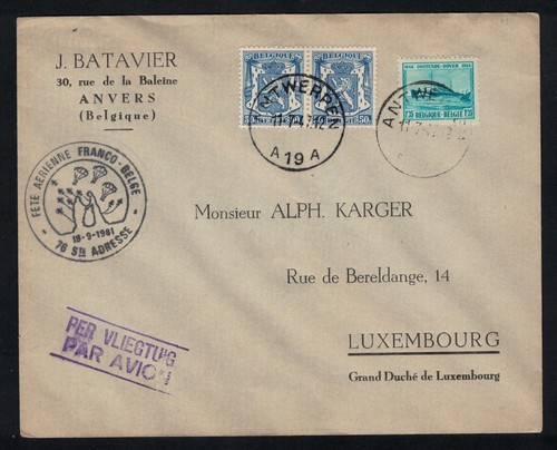 Lettre avion belgique - lettre,