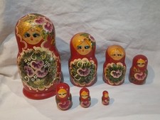 Poupée Russe HT 20 cm Matriochka artisanat Peint à La Main 7 Pièces Ø 10,5 cm