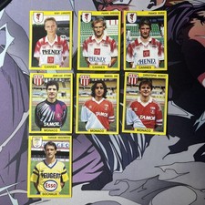 LOT OF 7 STICKERS VARIOUS PANINI FOOTBALL 92 1992 FRANCE FOOTBALL