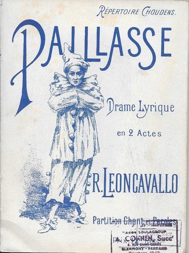 Paillasse drame lyrique en - "paillasse".,