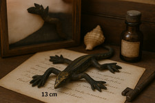 statue lézard salamandre en bronze animalier