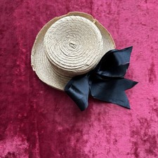 Chapeau Paille Ancien De Poupée 