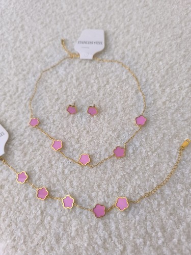 Parure bijoux femme acier - bijoux,