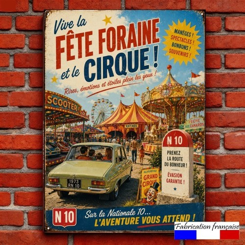 Plaque métal les fêtes - , et