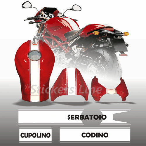 Adhésifs moto bandes centraux - bandes,
