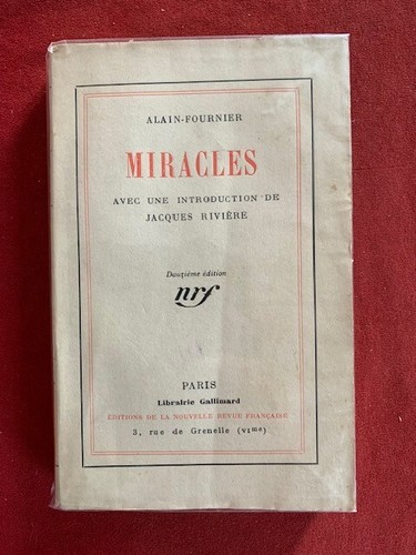 Nrf alain fournier - -, miracles