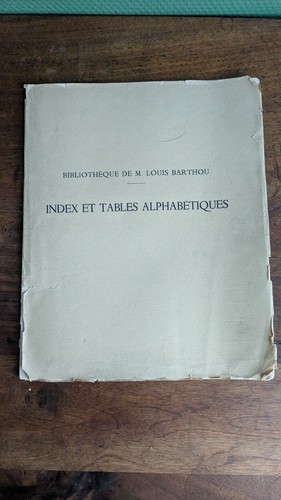 Index tables alphabétiques - index, et