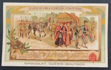 Chromo CHOCOLAT GUERIN BOUTRON New Year's Day in Lesneven Brittany