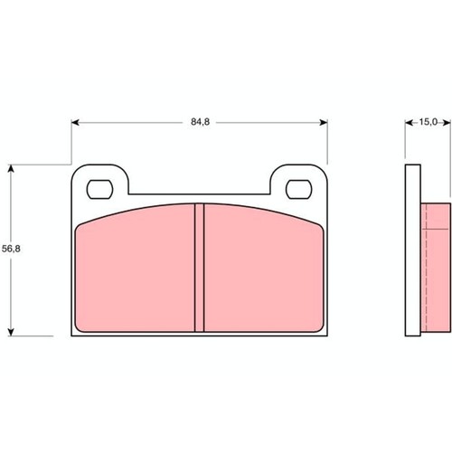 Trw front brake pads set - brake, for